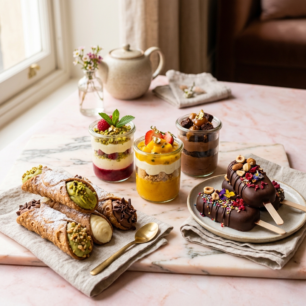 Arranjo luxuoso de doces gourmet e sobremesas da ILY Sweet Gourmet